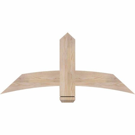 Ekena Millwork Bellingham Smooth Timber Gable Bracket, Douglas Fir, 48"W x 22"H x 1 1/2"D x 5 1/2"F, 11/12 Pitch GBW048X22X0206BEL00SDF